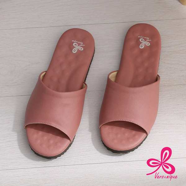 舒適減壓★優質乳膠室內皮拖鞋